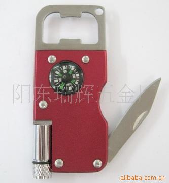 供應禮品開瓶器 不銹鋼 帶指南針開瓶器  小刀+電筒工廠,批發,進口,代購