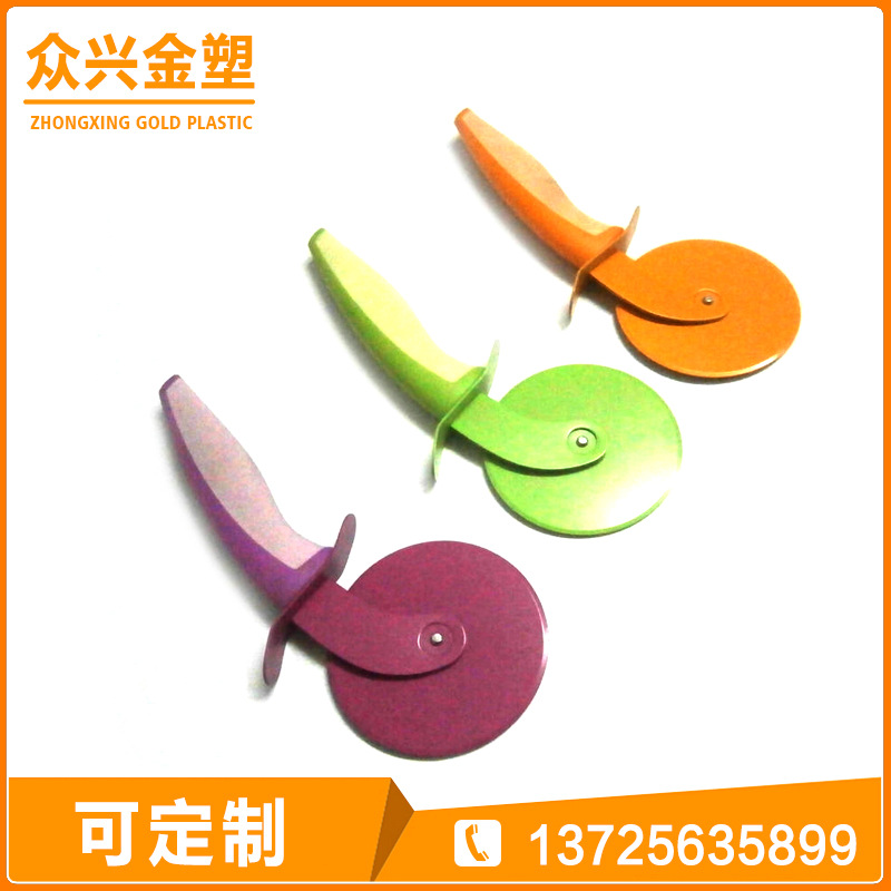 廠傢直銷 彩色塑料手柄不銹鋼披薩輪刀 切麵介餅刀工廠,批發,進口,代購