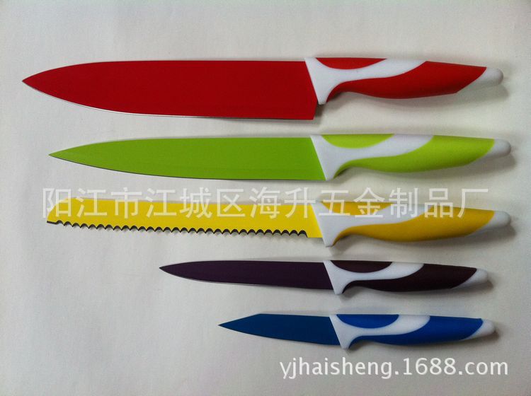 低價批發環保不黏廚用刀   噴漆刀具  熱銷禮品套裝刀具工廠,批發,進口,代購