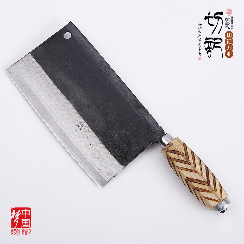 切記正品陽江新款菜刀炮彈鋼手工鍛打廚用刀傢用多功能刀具批發工廠,批發,進口,代購