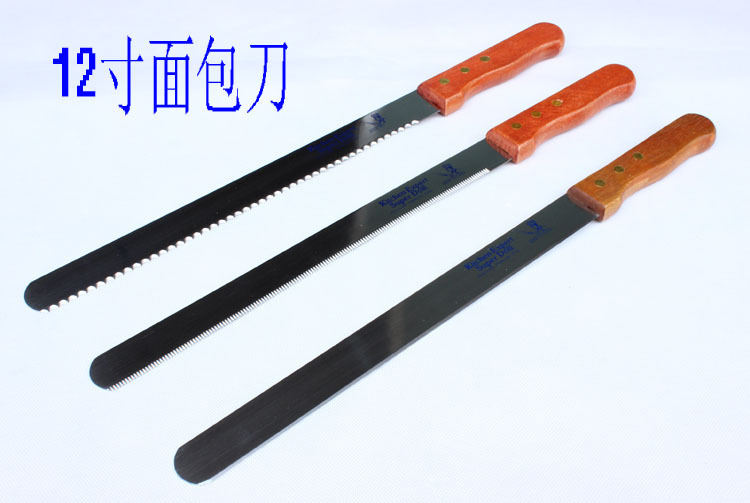 12寸蛋糕刀麵包刀 平口細齒粗齒 裱花刀 土司麵包刀批發・進口・工廠・代買・代購