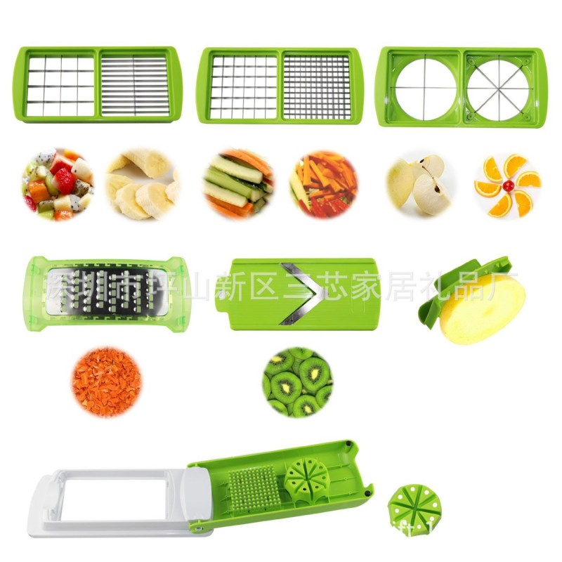 Nicer Dicer Plus 多功能綠色切菜器 12件工廠,批發,進口,代購