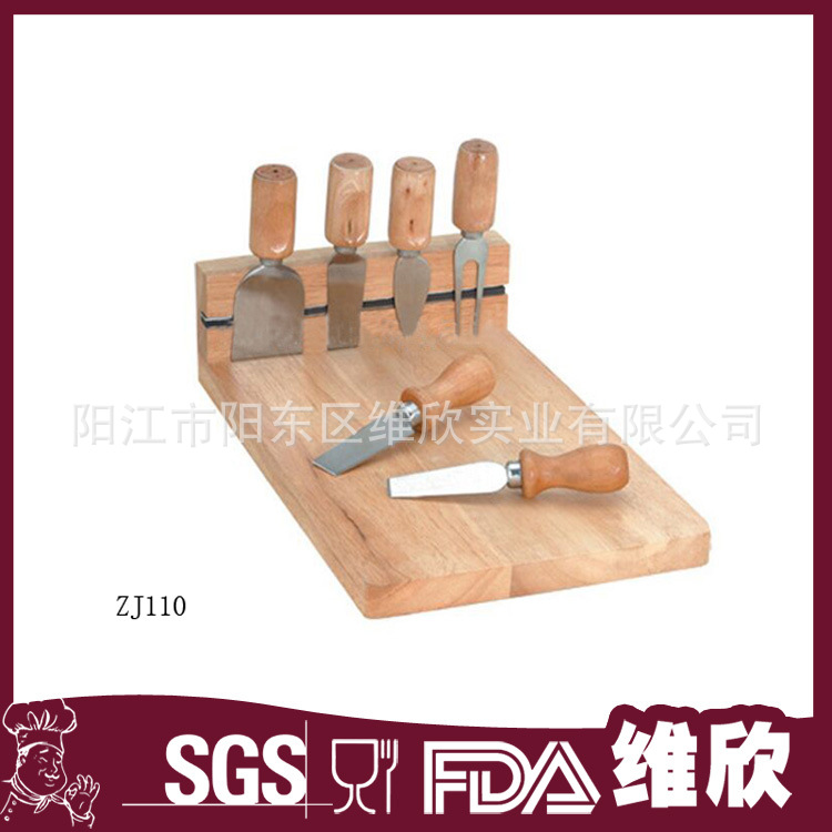 廠傢直銷芝士刀 奶酪刀 套裝 木柄芝士刀 木盒 木座工廠,批發,進口,代購