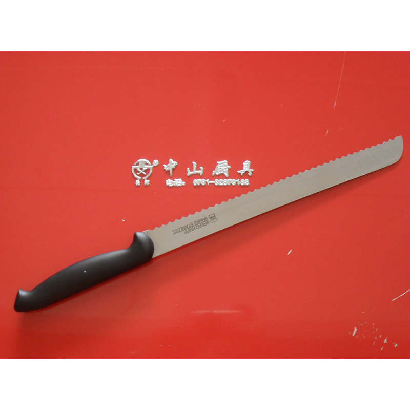 三能SN4802 26CM據刀（黑塑料柄）麵包據刀 烘焙刀具 鋸齒刀工廠,批發,進口,代購