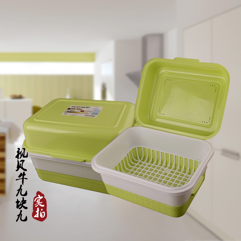 傢用款塑料碗櫃 廚房瀝水碗架帶蓋碗筷餐具收納盒 加固放碗碟架滴批發・進口・工廠・代買・代購