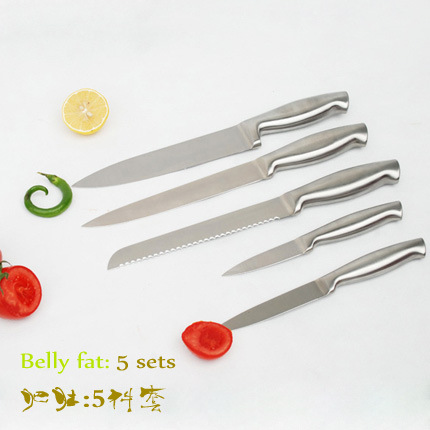 進出口歐美高檔 全鋼肥肚空心手柄6 件套 廚刀工廠,批發,進口,代購