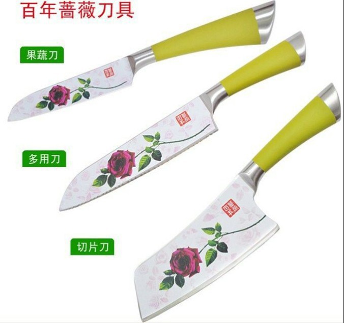 百年薔薇刀前切後砍鋼管青花瓷玫瑰花刀薔薇單刀韓國流行印花工廠,批發,進口,代購
