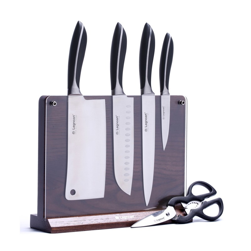 Legnoart 高檔廚房不銹鋼刀具6件套帶刀架禮盒批發・進口・工廠・代買・代購