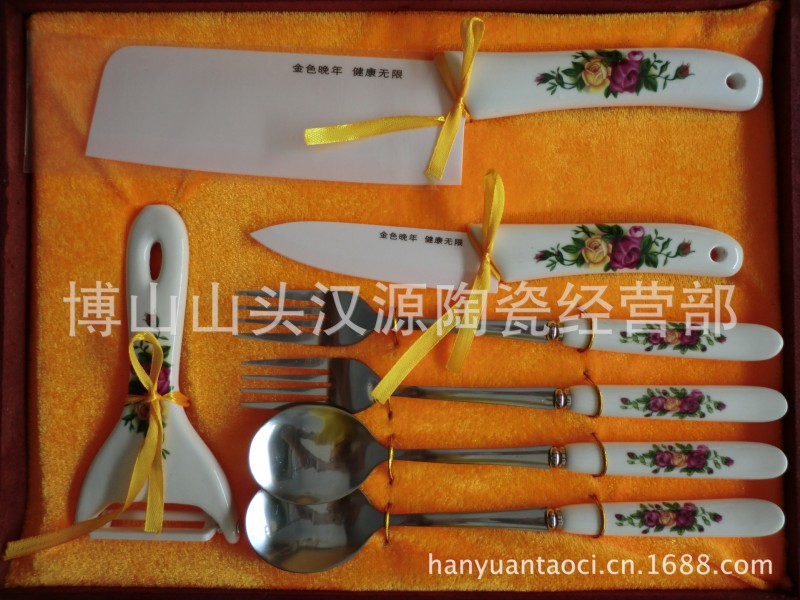 刀架 廚房 納米陶瓷刀套裝 納米陶瓷刀 五件套刀具 貴族陶瓷刀具工廠,批發,進口,代購