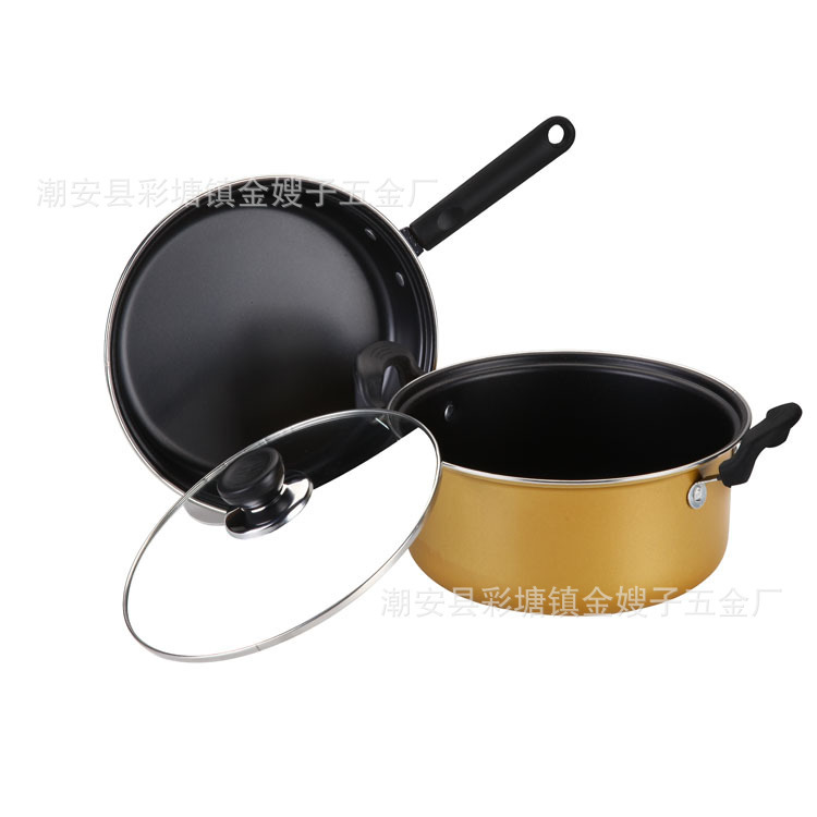金嫂子 愛傢多件套 無油煙健康精鐵不黏鍋禮品2件套裝 廠傢批發工廠,批發,進口,代購