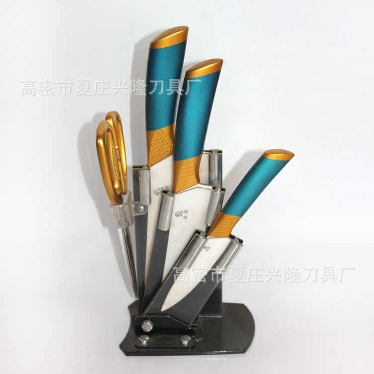 陶瓷套刀供應廚房用刀具套裝刀具五件套廠傢直銷工廠,批發,進口,代購