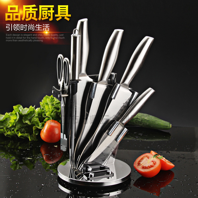 廠傢直銷陽江高檔禮品刀具套裝七件套不銹鋼傢用菜刀切菜切片刀工廠,批發,進口,代購