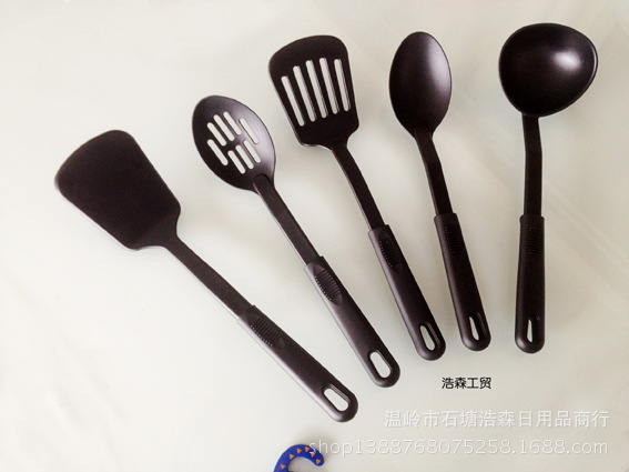 新款尼龍廚具不黏鍋專用鏟勺套裝 耐高溫尼龍鍋鏟麵湯勺廚房工具工廠,批發,進口,代購
