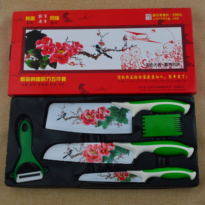 百年薔薇 百年牡丹五件套刀 江湖展會刀 地攤批發 禮品套刀工廠,批發,進口,代購