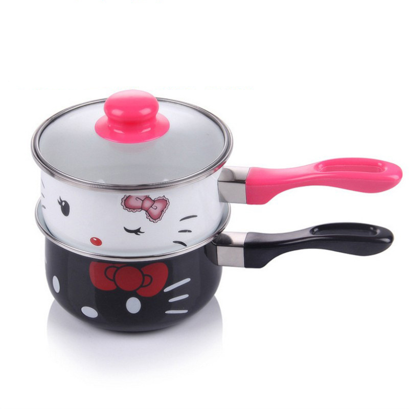 廠傢直銷 hello kitty 16cm奶鍋 搪瓷奶鍋 奶鍋 禮品奶鍋批發・進口・工廠・代買・代購