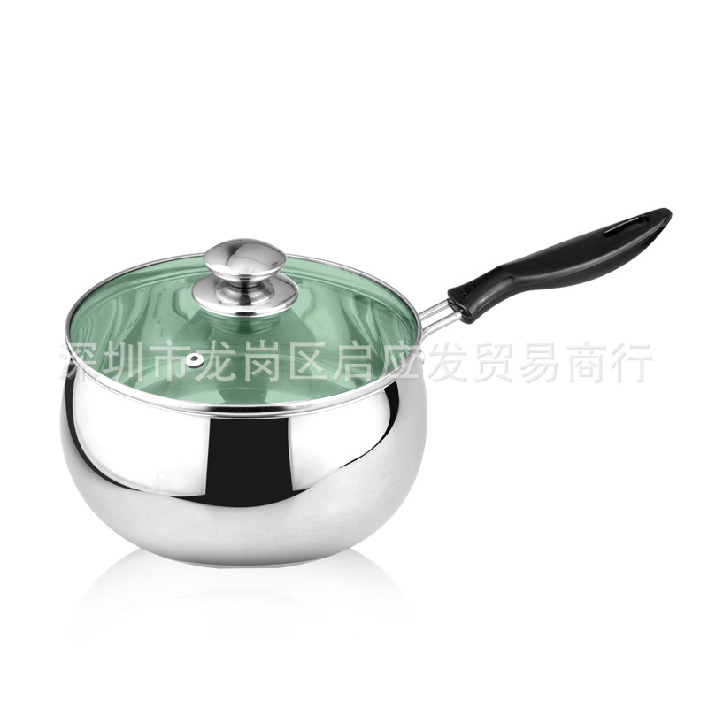 禮品定製廠傢直銷 高檔無磁不銹鋼明珠奶鍋 單柄雙柄奶鍋湯鍋工廠,批發,進口,代購