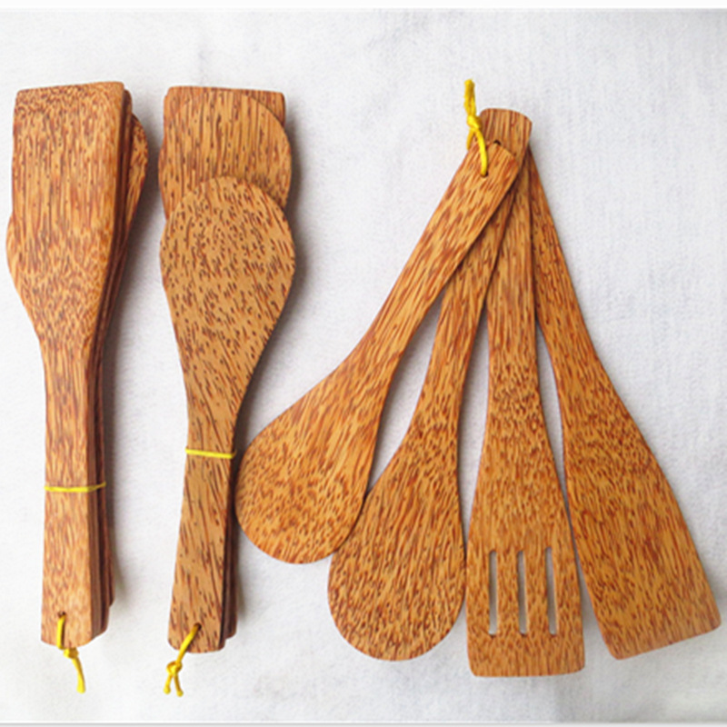 廠傢大量供應越南椰子木鍋鏟飯勺四件套天然椰木無漆 耐高溫工廠,批發,進口,代購