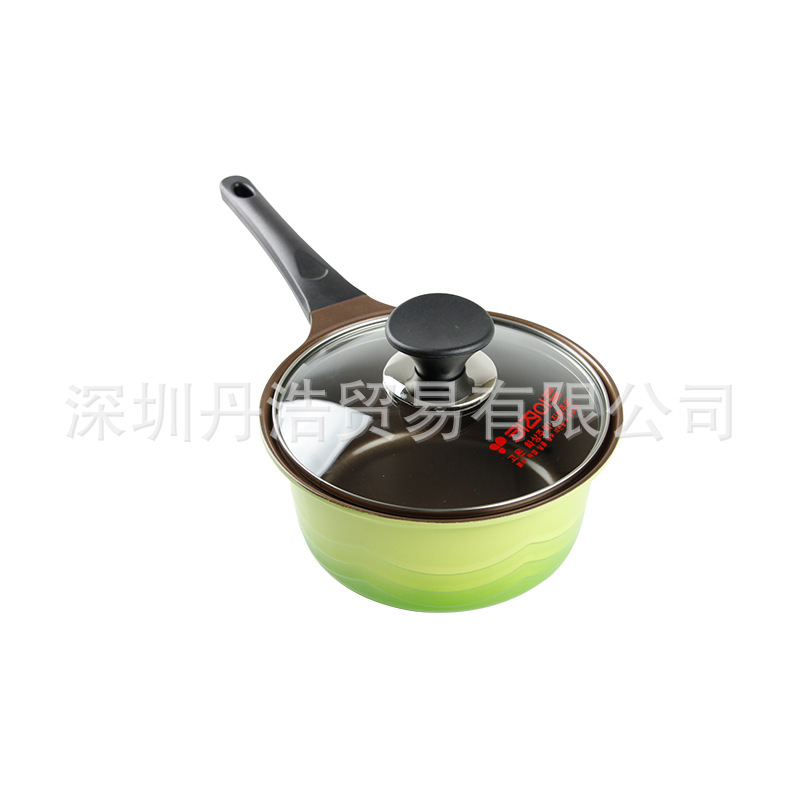 韓國KichtenArt/單把手奶鍋電磁煤氣兩用18cm單柄（綠色）批發・進口・工廠・代買・代購