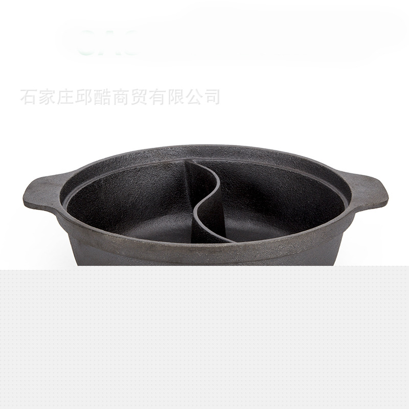 鑄鐵鴛鴦鍋 火鍋盆 電磁爐商用火鍋店 可定製打標 量大從優工廠,批發,進口,代購