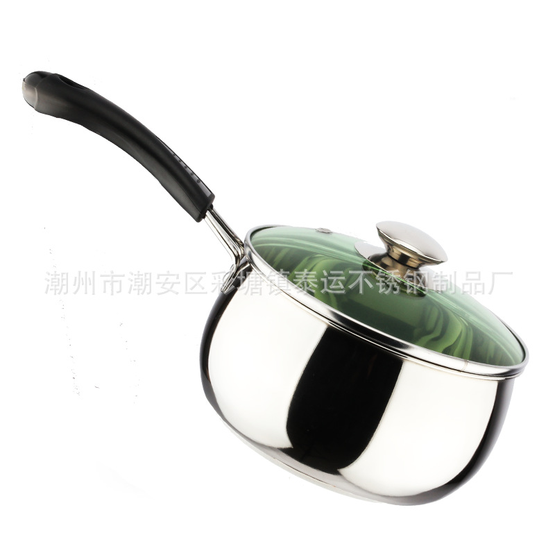 【廠傢直銷】明珠奶鍋不銹鋼奶鍋 湯鍋 禮品鍋加工訂做脹型鍋身工廠,批發,進口,代購