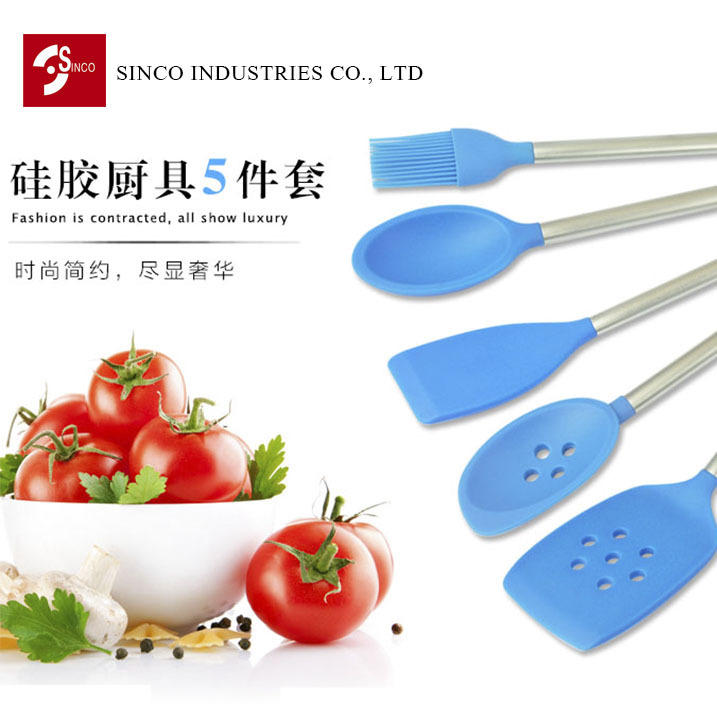 現貨批發 正品 多功能矽膠廚具五件套 耐高溫 不黏鍋專用批發・進口・工廠・代買・代購