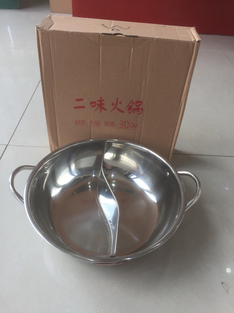 不銹鋼兩味鴛鴦加厚火鍋廠傢直銷28cm-38cm批發・進口・工廠・代買・代購