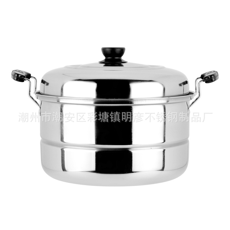 明彥單畢蒸鍋單層不銹鋼蒸鍋湯鍋火鍋蒸湯多用鍋電磁爐煤氣通用工廠,批發,進口,代購