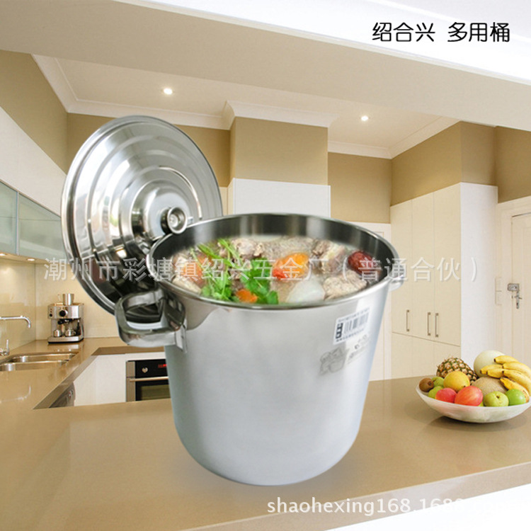 廠傢直銷不銹鋼大容量加厚湯桶 1.5厚無磁多用桶歐式方耳奶桶批發・進口・工廠・代買・代購