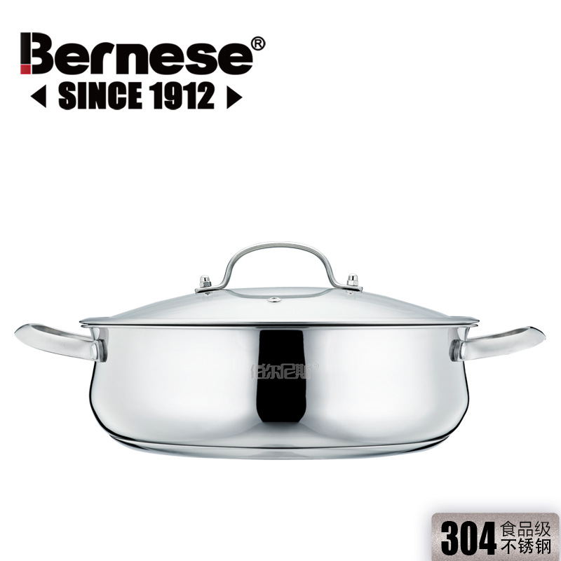 伯爾尼斯Bernese304不銹鋼歐式 火鍋 大湯鍋 多用電磁爐通用鍋具批發・進口・工廠・代買・代購