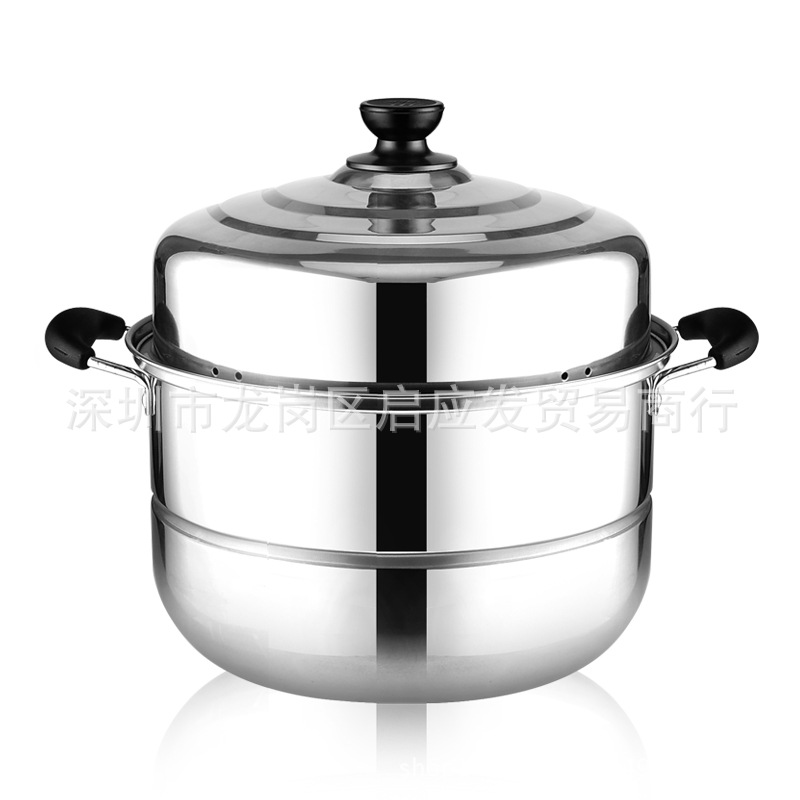 廠傢直銷 不銹鋼蒸鍋28cm雙層兩層湯蒸鍋不銹鋼 贈品促銷禮品批發・進口・工廠・代買・代購