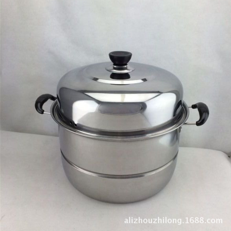 廠傢直銷 不銹鋼蒸鍋 單篦單層單底 有磁鋼蓋 節能加厚28-30工廠,批發,進口,代購