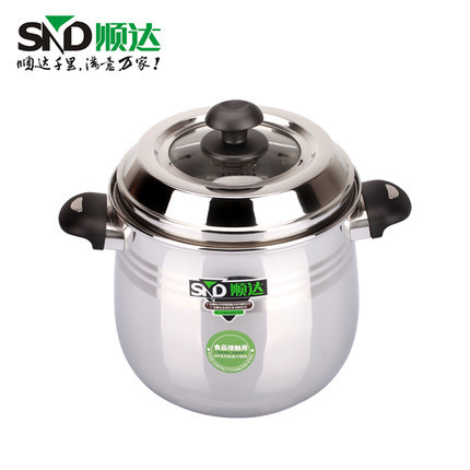 順達復底鼓型特高蒸鍋組合蓋 不銹鋼傢用電磁爐鍋具鋼化玻璃蓋工廠,批發,進口,代購