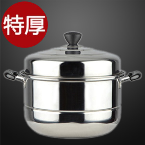 廠傢批發不銹鋼蒸籠蒸格單層雙蓖加高特厚湯鍋 廚房烹飪電磁爐鍋批發・進口・工廠・代買・代購