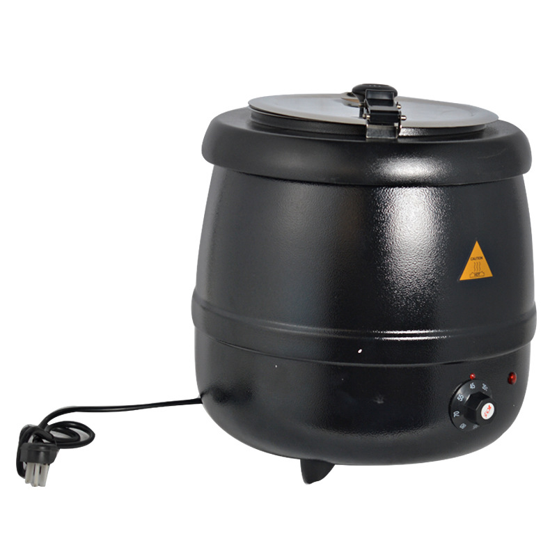 【廠價直銷】不銹鋼自助餐帶蓋湯爐10L 保溫黑湯鍋批發電子暖湯煲批發・進口・工廠・代買・代購
