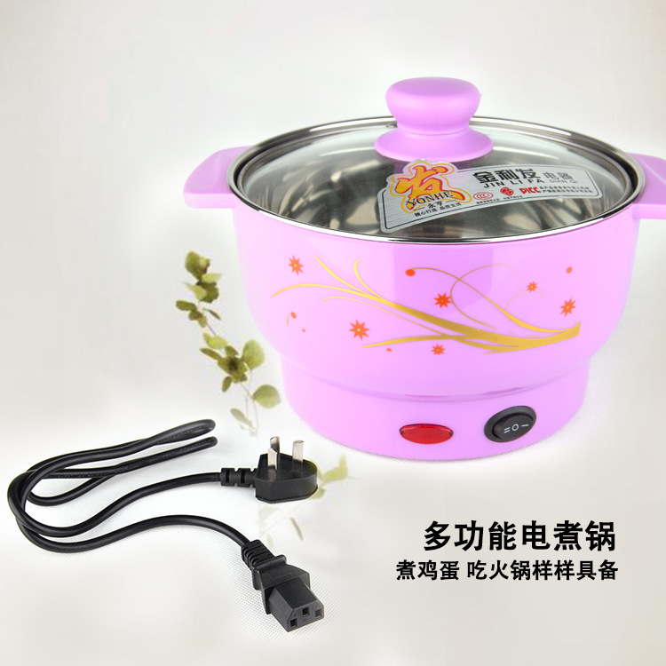 廠傢直銷彩色雙層防燙手防乾燒電熱鍋快速壺快速蒸蛋器工廠,批發,進口,代購