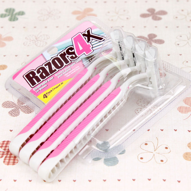 剃須刀女士刮毛刀剃毛刀腿毛腋毛除毛器女用剃毛器4支裝實惠裝批發・進口・工廠・代買・代購