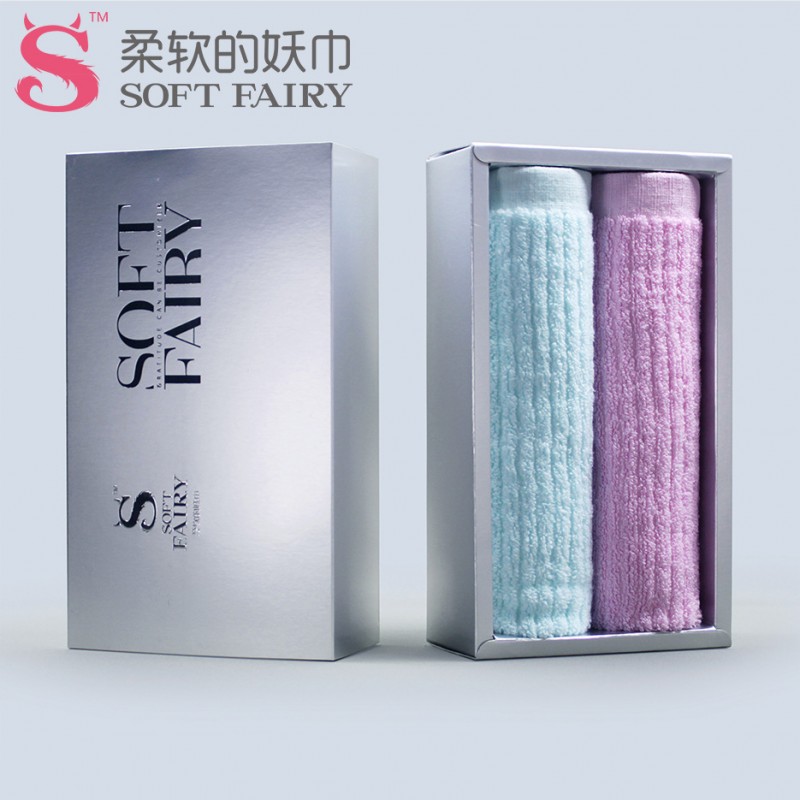 【妖巾】純棉兩條禮盒毛巾套裝 中秋教師節廣告定製高檔紀念禮品工廠,批發,進口,代購