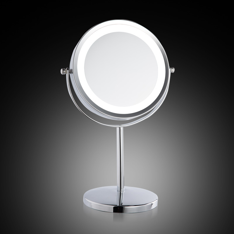 繆思化妝鏡7寸臺式LED燈鏡歐式大號雙麵梳妝鏡帶燈鏡子3倍放大批發・進口・工廠・代買・代購