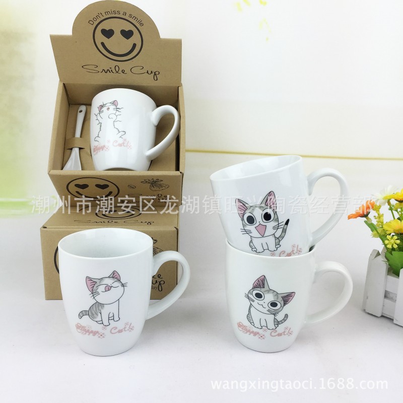淘寶熱銷 龍貓陶瓷杯 卡通 活動贈送品 馬克杯定製logo 杯子百貨工廠,批發,進口,代購