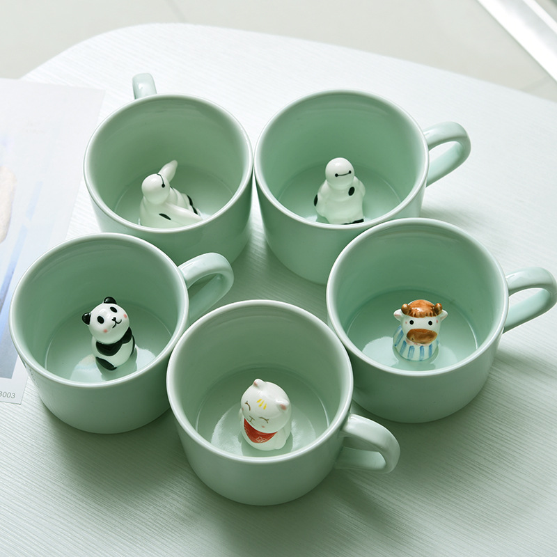 創意禮品 3D萌杯 立體動物咖啡杯 卡通可愛陶瓷水杯 馬克杯批發・進口・工廠・代買・代購