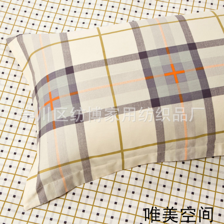 南通傢紡床上用品批發單人全棉枕套100%純棉斜紋印花枕套74*48工廠,批發,進口,代購