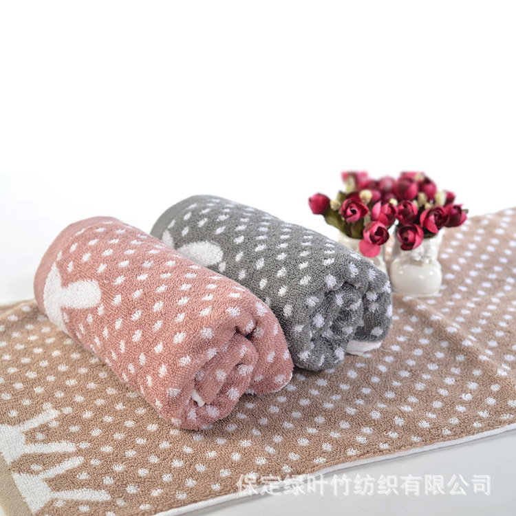 綠葉竹毛巾批發 32股兔耳朵純棉毛巾 兔頭毛巾 禮品巾  低價熱銷批發・進口・工廠・代買・代購