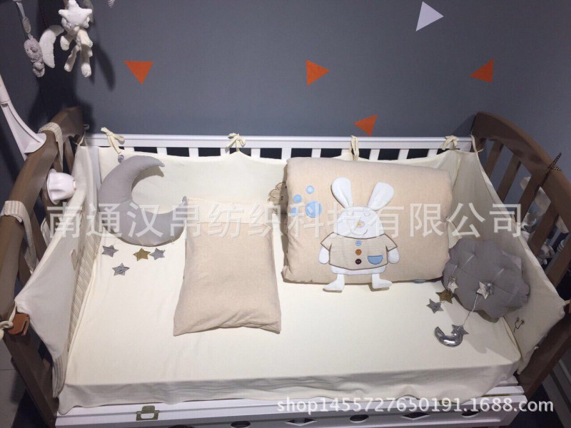 兒童全棉繡花刺繡四件套嬰幼兒枕頭套彩棉嬰兒被套床上用品套件批發・進口・工廠・代買・代購