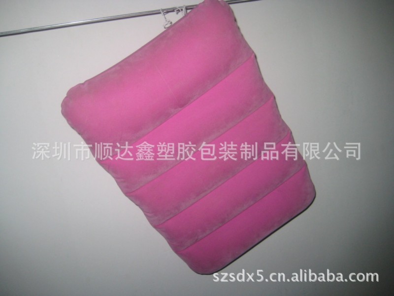 廠傢供應 PVC植絨方形充氣枕，充氣腰墊，靠墊工廠,批發,進口,代購