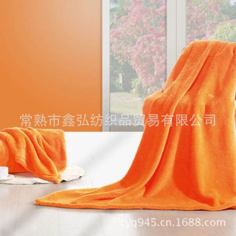 專業供應雙麵全滌珊瑚絨毯 定製素色柔軟舒適法萊絨麵料批發批發・進口・工廠・代買・代購