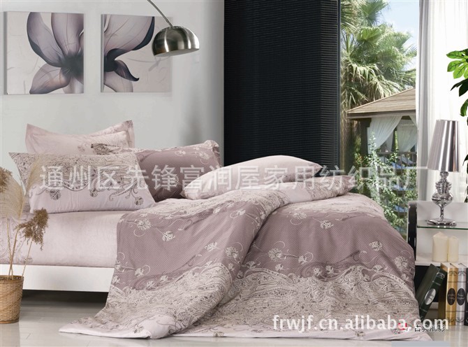 全棉12868斜紋床裙四件套 南通疊石橋傢紡 結婚回禮品 床上用品工廠,批發,進口,代購