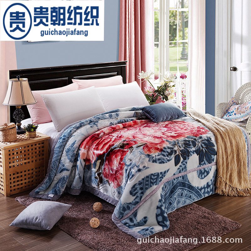 婚慶拉舍爾毛毯2米超柔不掉毛雙麵絨雙層毯子一件代發團購批發工廠,批發,進口,代購