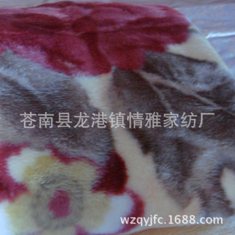 【廠傢直銷】冬季加厚印花瑚絨毛毯手感貼身 拉舍爾毛毯 化纖毯批發・進口・工廠・代買・代購