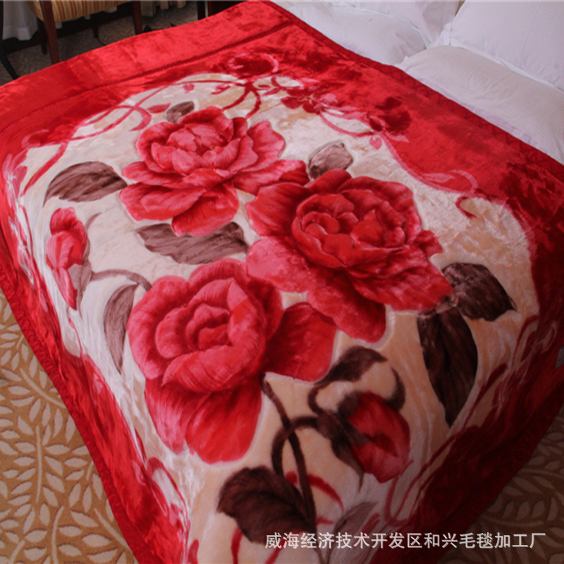 化纖毯 拉舍爾珊瑚絨毛毯 滌綸冬季雙層加厚保暖 可訂製 廠傢批發批發・進口・工廠・代買・代購