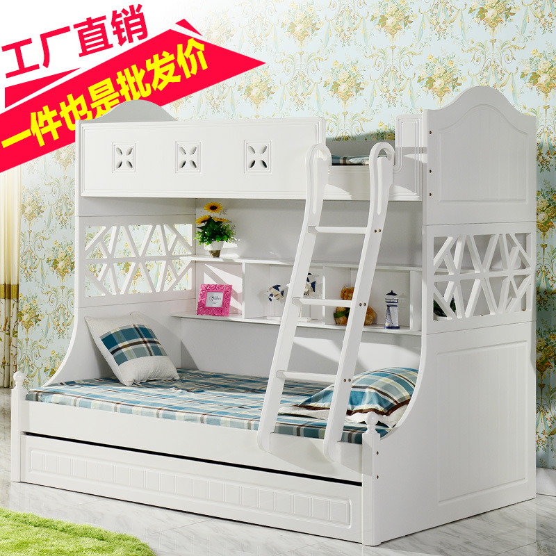 兒童傢具上下鋪子母床 1.5米雙層兒童床 實木高低床 廠傢直銷批發・進口・工廠・代買・代購